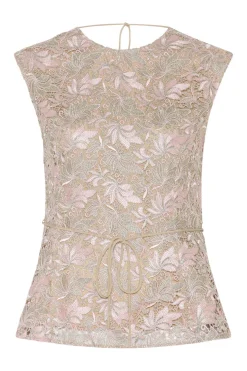 AdonidaBBOriia blouse Rose Gold flower BBW4862