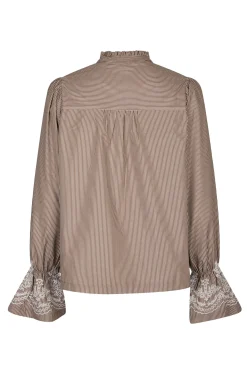 AMARA STRIPED EMB CAMEL 166705