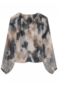 Annebell, blouse 82020Beige/Sand 60605/7355