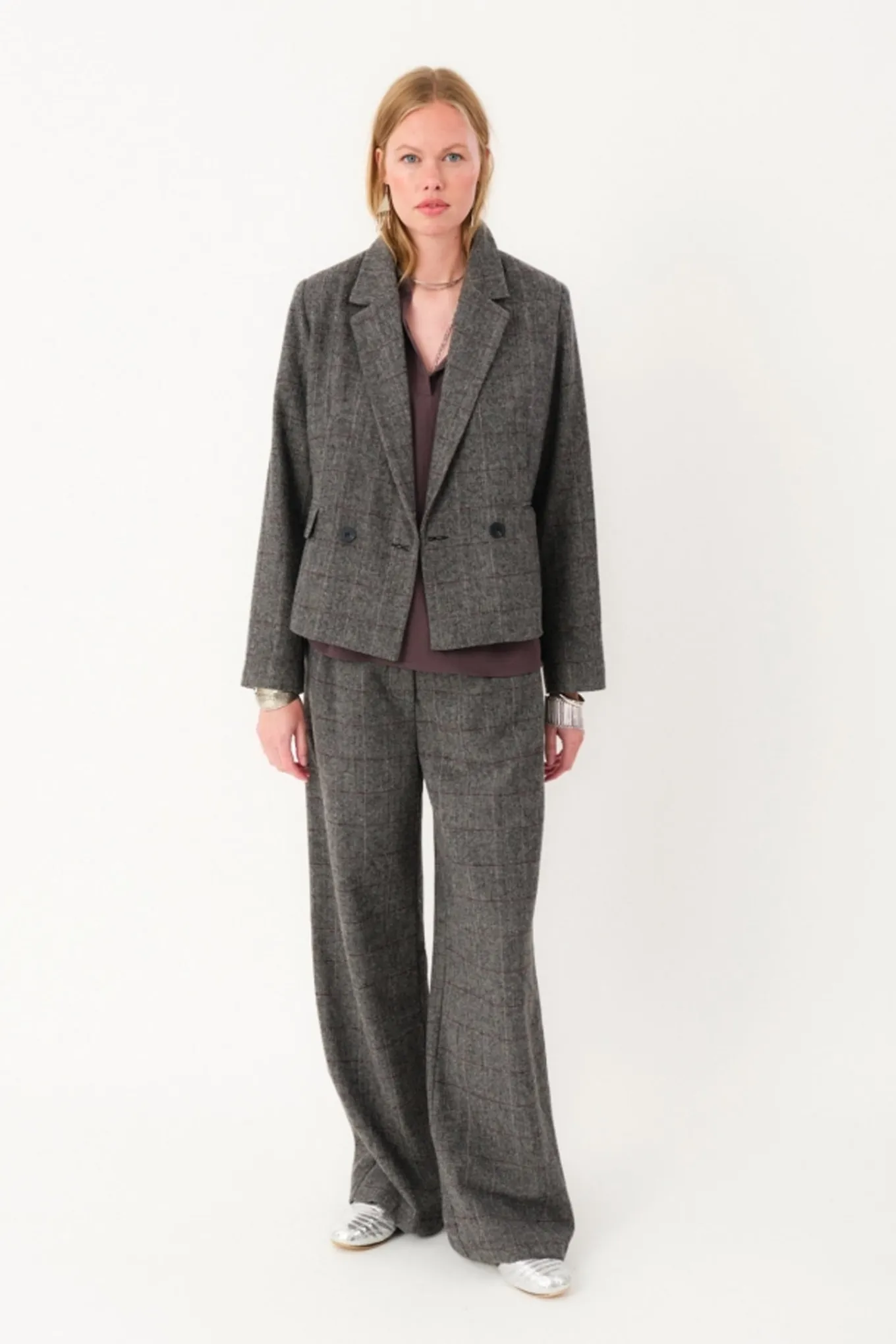 AntonellaLL Short Blazer 10 Grey 254836028