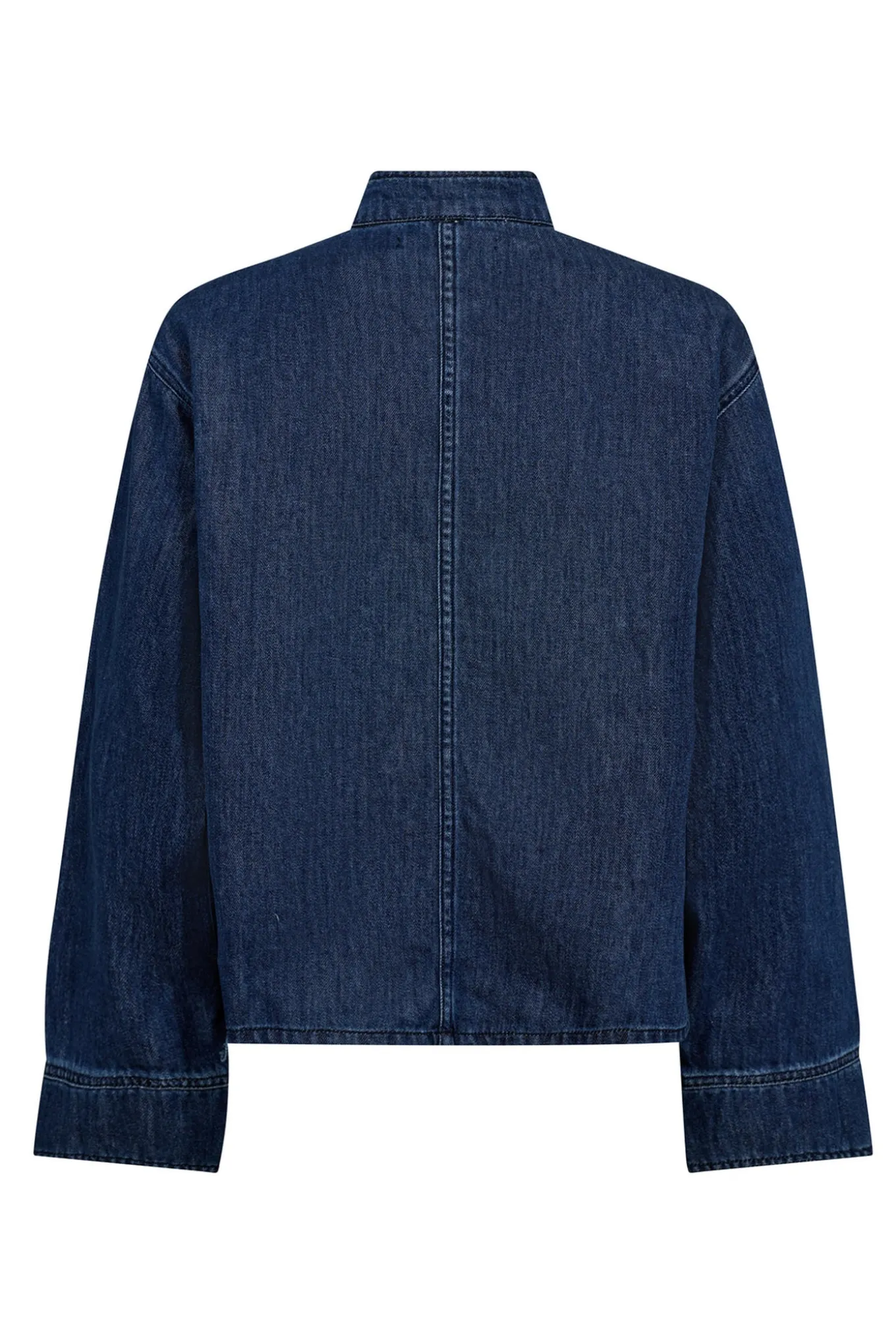 AzminaCC Denim Placket Blouse 552Denim blue 35948