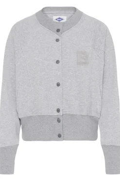 BAALBERTA SWEAT CARDIGAN MEDIUM GRAY MELANGE 90000593 50408097