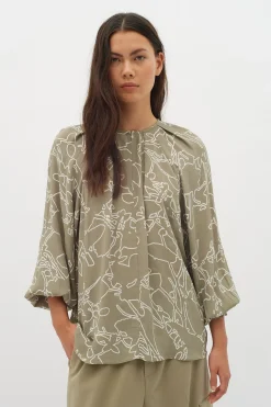 BaitiIW Blouse Pinetree Silhuette Lines 30109420