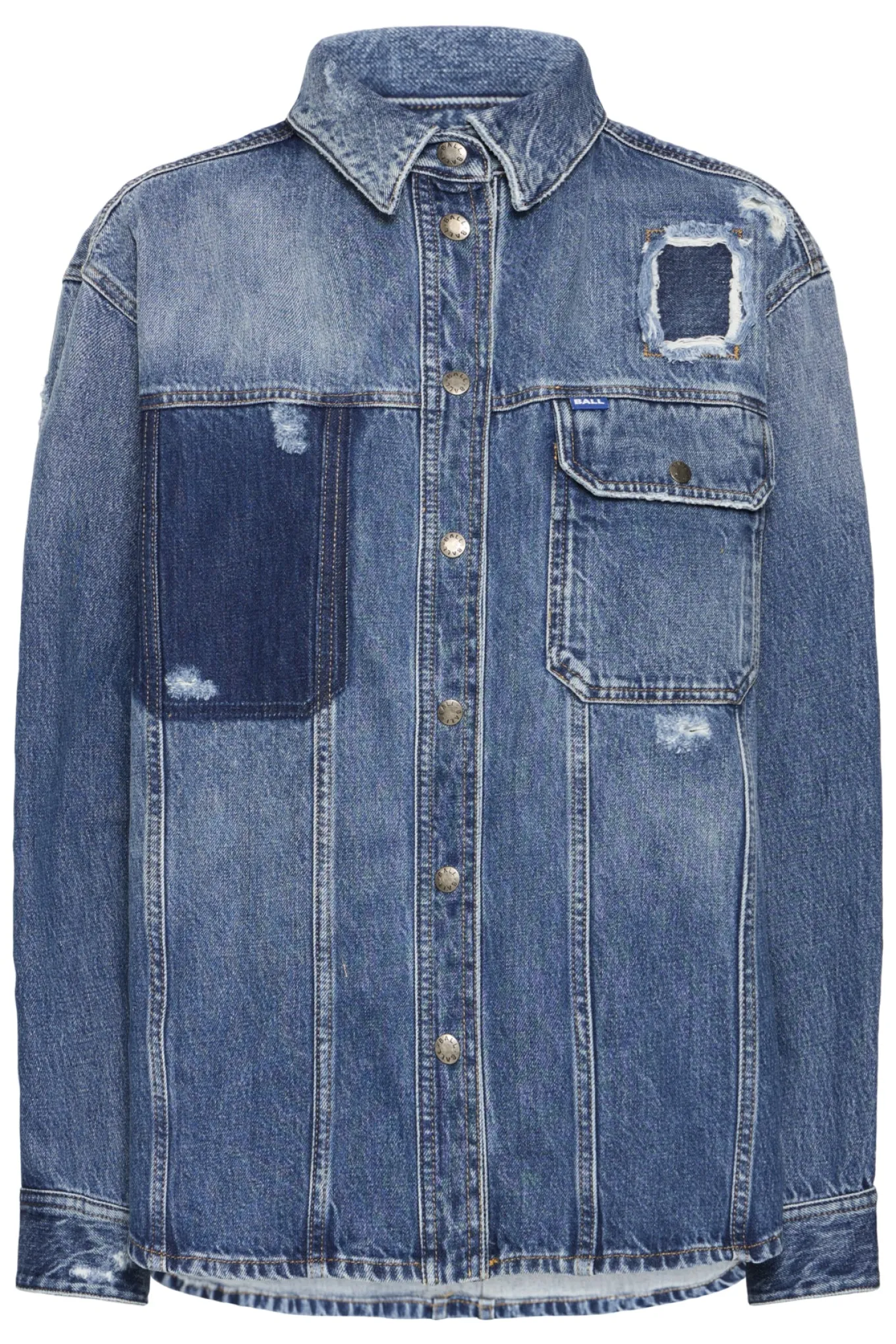 BALUCIA PATCH DENIM JACKET MEDIUM BLUE WASHED 50405337