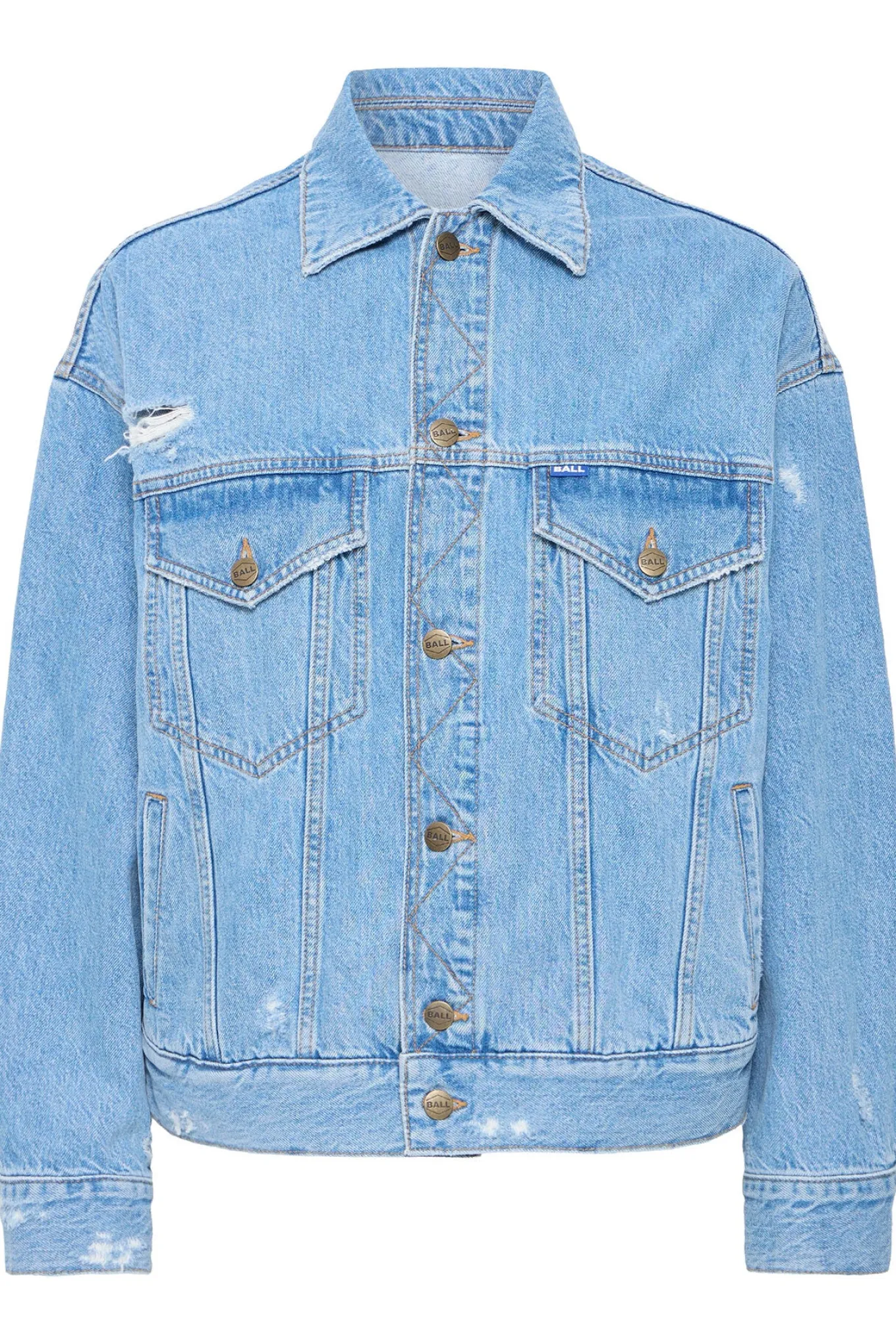 BASERRE CLASSIC DENIM JACKET Light Blue Denim 50405172