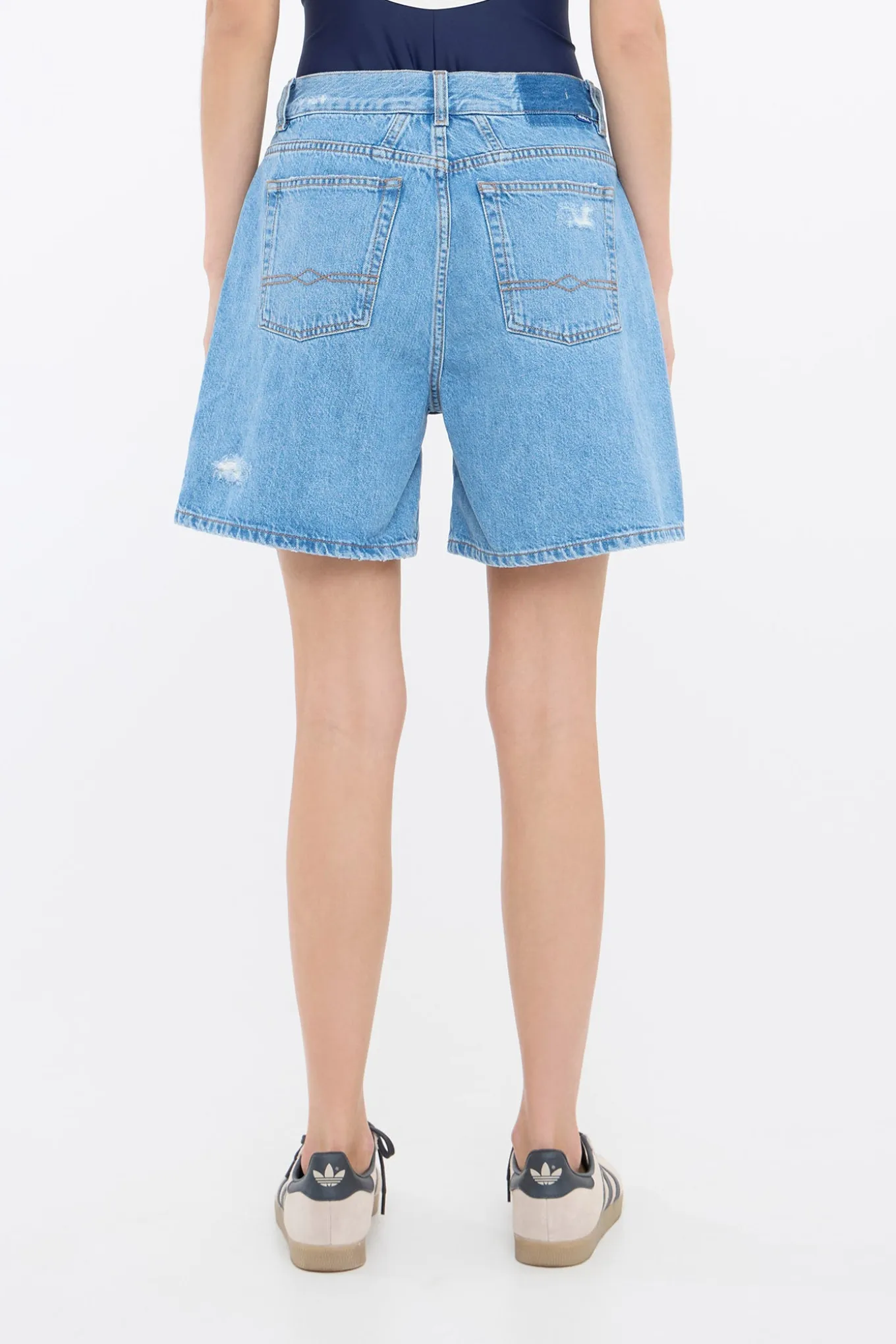 BASERRE DENIM SHORTS Light Blue Denim 50405171