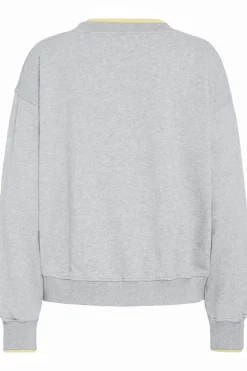 BASIMONA SWEAT Medium Grey Melange w. Lemon 50405055
