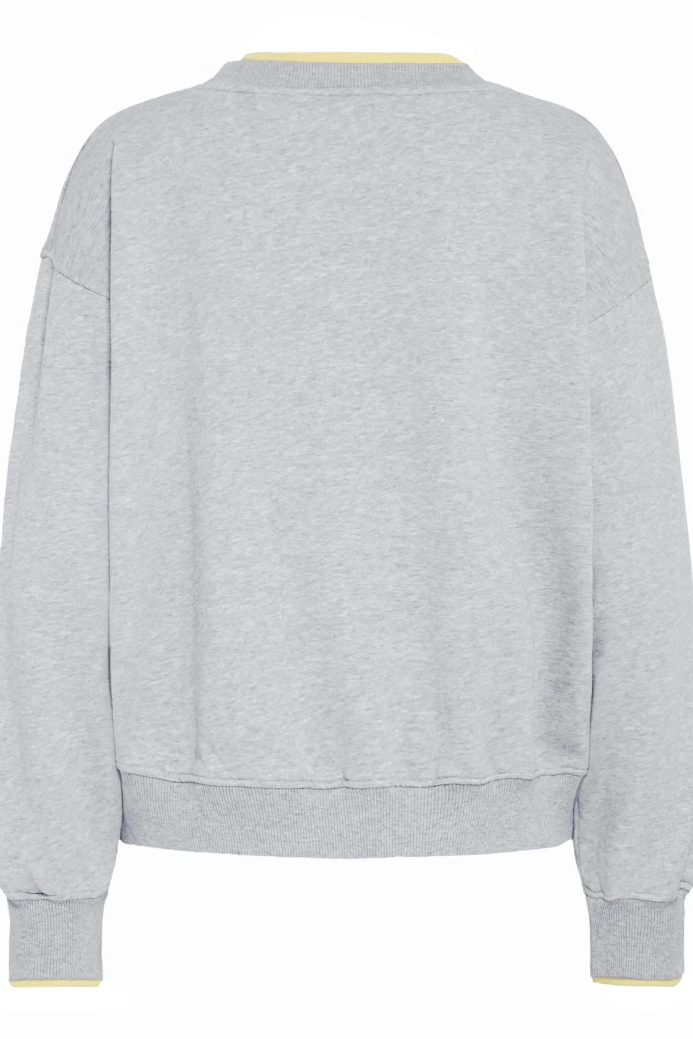 BASIMONA SWEAT Medium Grey Melange w. Lemon 50405055