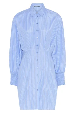 BorassusBBLinne dress Light Blue Stripe BBW4944
