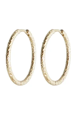 BRUSHED HOOP 25MM TILBEHØR GULD BRUSHED HOOP 25MM