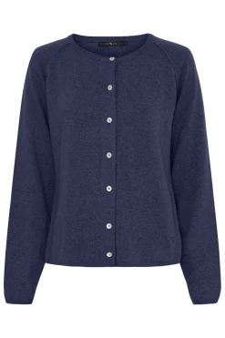 cashmere cardigan Royal Blue Melange 50067