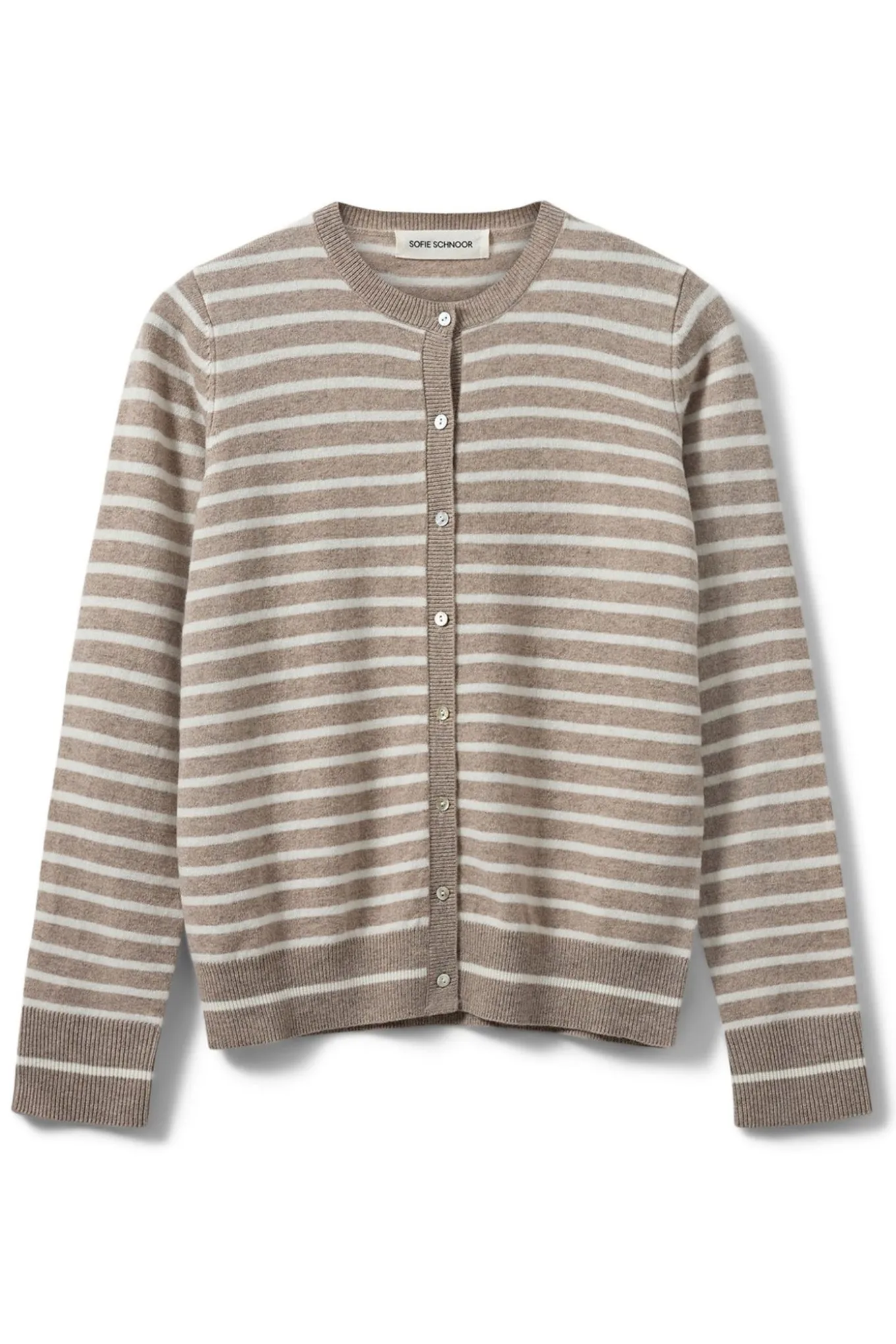 CISSESW STRIPE CARDIGAN 7118 Light Brown Striped SNOS432