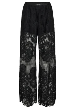 Curvey Lace HL10214 Hem Pant Black