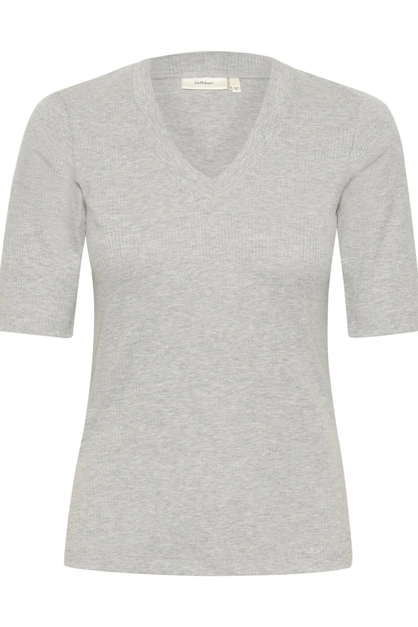 DagnaIW Melange V TShirt Granite Melange 30106865