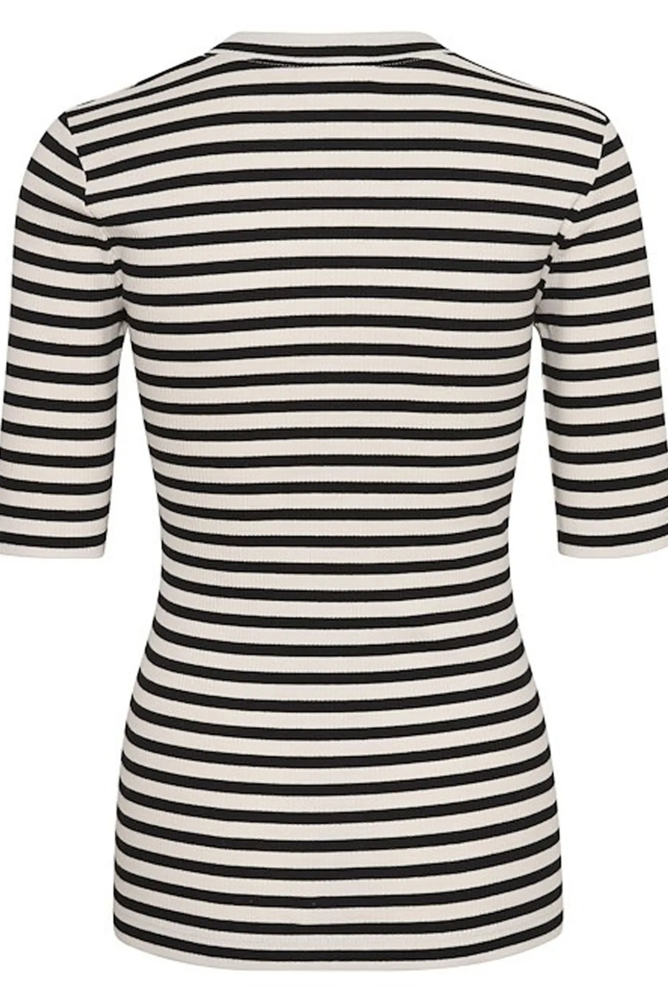 DagnaIW Striped V TShirt Black / Whisper White 30107270