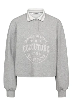 DengiCC Polo Crop Sweat 57Grey Melan 47009