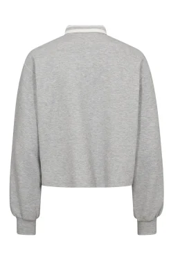 DengiCC Polo Crop Sweat 57Grey Melan 47009
