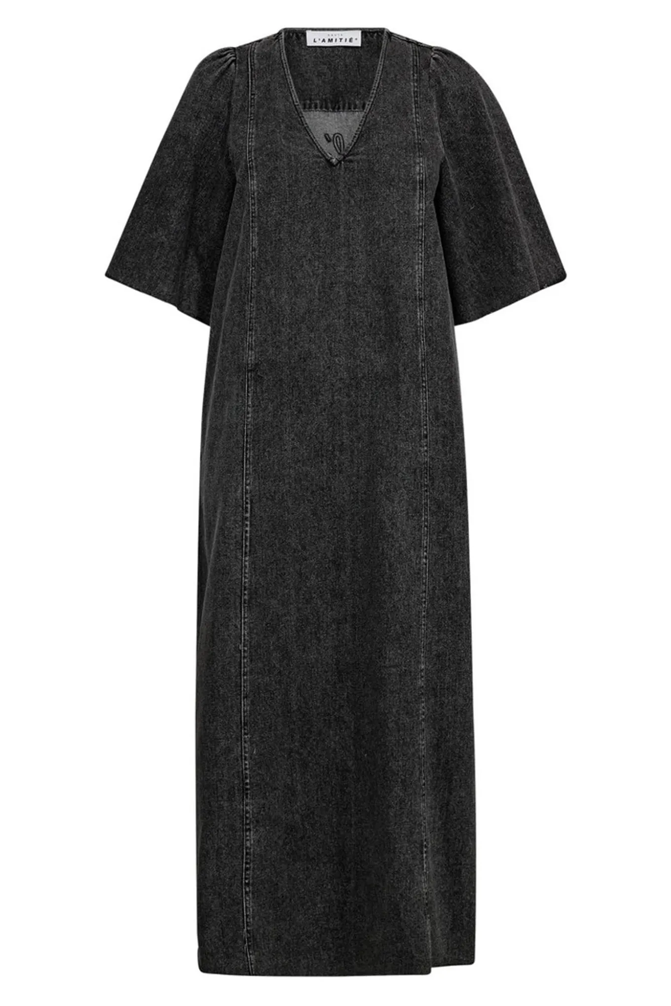 Denim Raw Hem Dress Black Washed black HL10357
