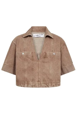 Drew Denim Top Camel CAMEL HL10575