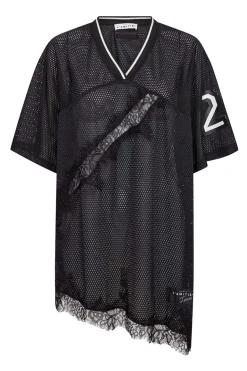 Drift Asym Lace Tee Black HL10553