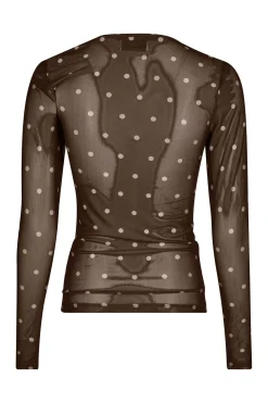 Ella Dot Blouse Brown 168270