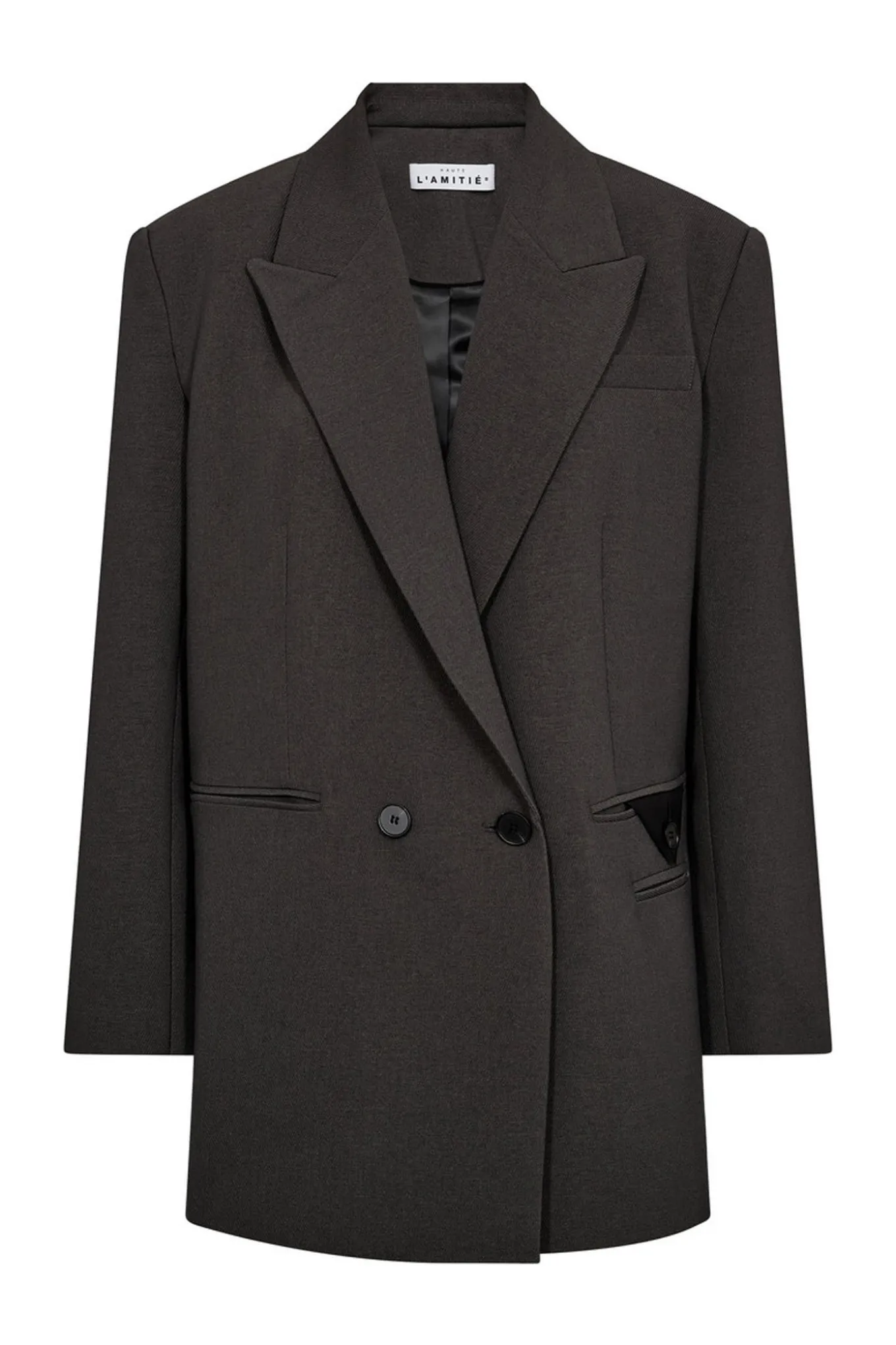 Emerald Oversize Triangle Blaz DARK GREY HL10463