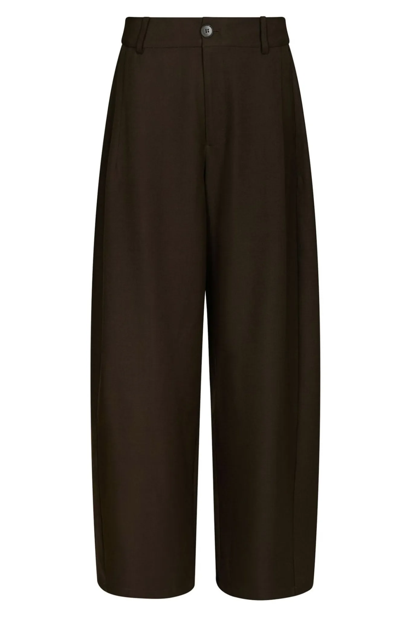 Essiall Structure Pants Dark brown 168522