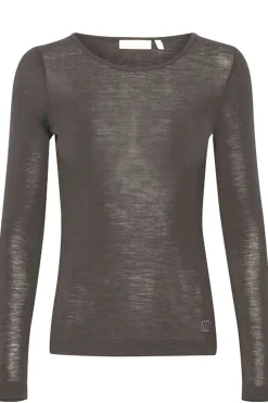 FangIW TShirt LS Brown Melange 30106096