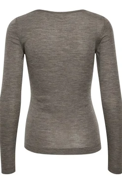 FangIW TShirt LS Brown Melange 30106096