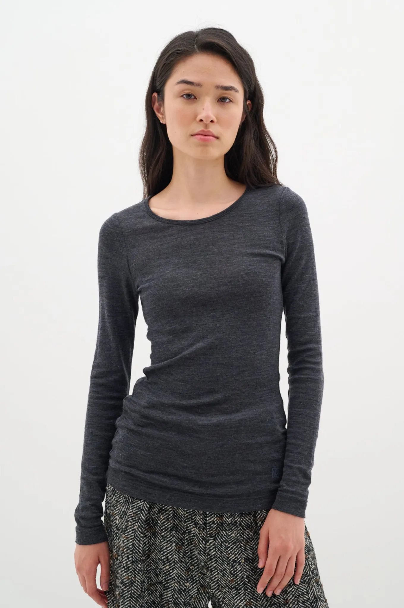 FangIW TShirt LS Granite Melange 30106096