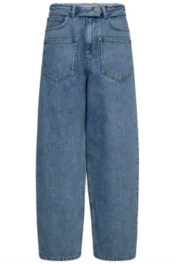 Flip Waist Pocket Jeans Bleached Denim HL10179