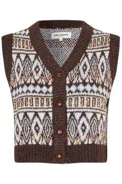 FrancescaLL Vest 87 Dark Mokka 254075004