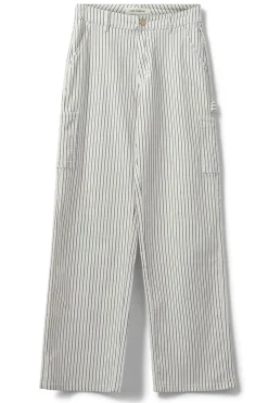 GITTESW TROUSERS 0140 Off White Striped SNOS250