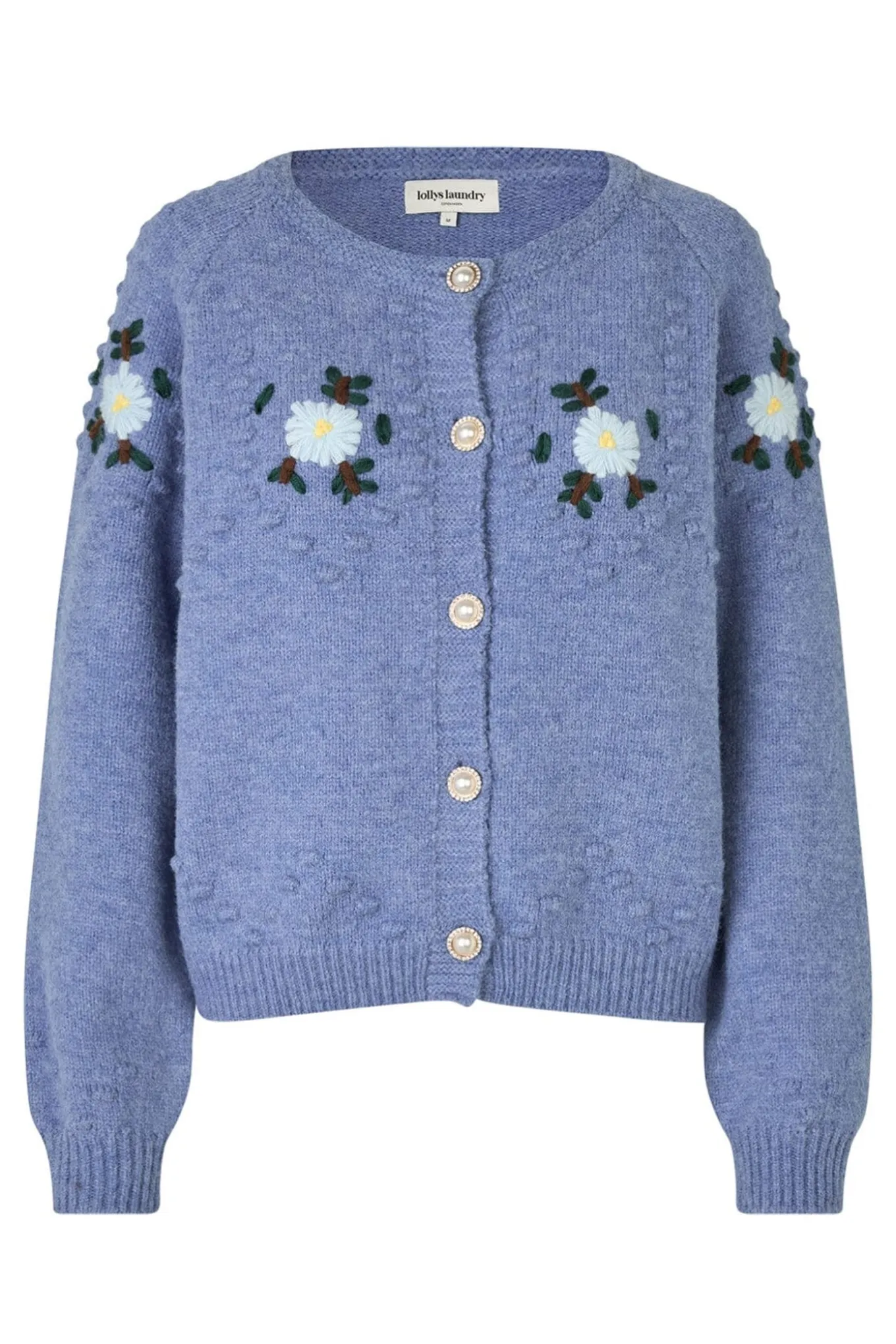 GracelynnLL Knit Cardigan LS 24 Blue Melange 254975020