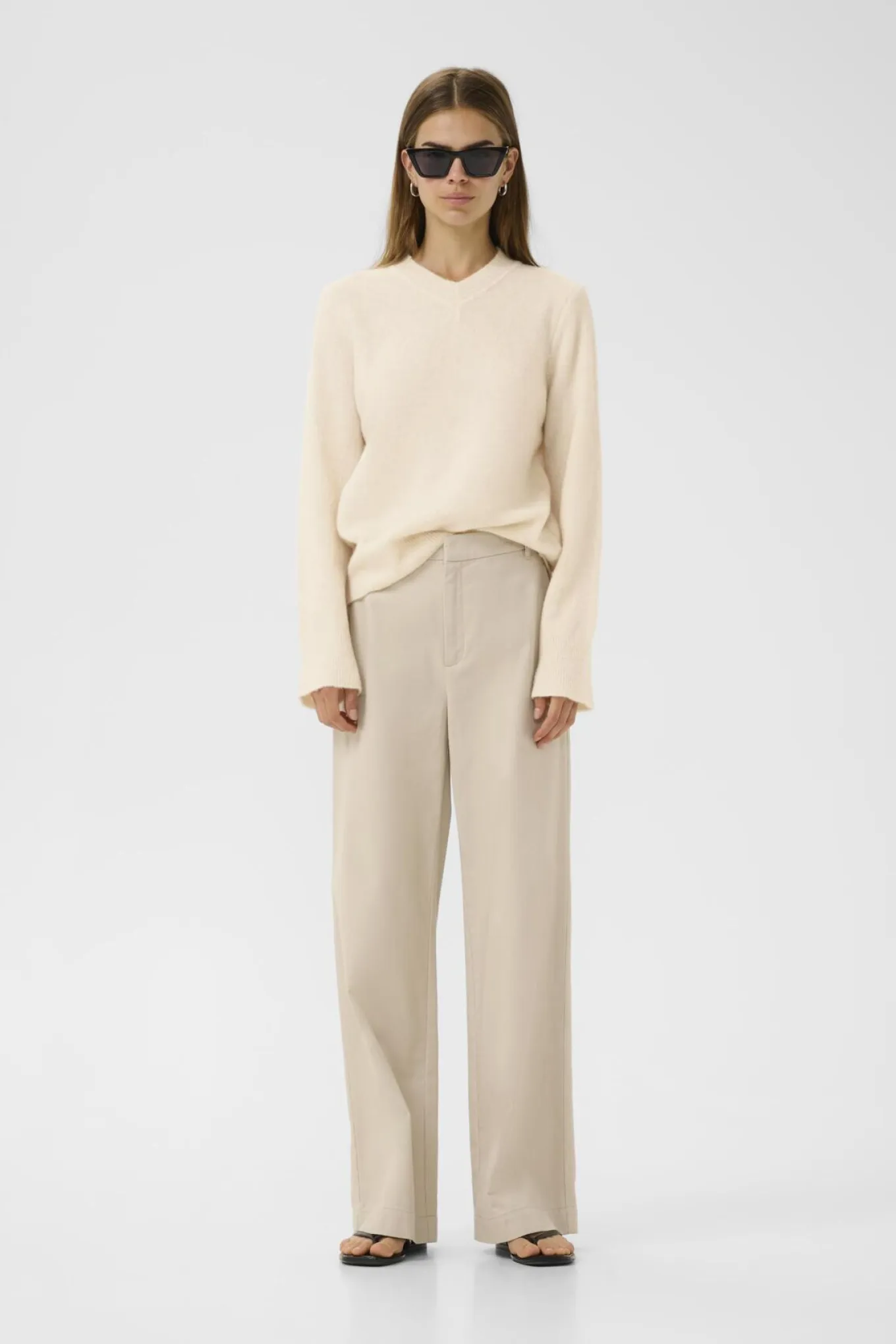 GuniIW VNeck Whisper White Melange 30111022