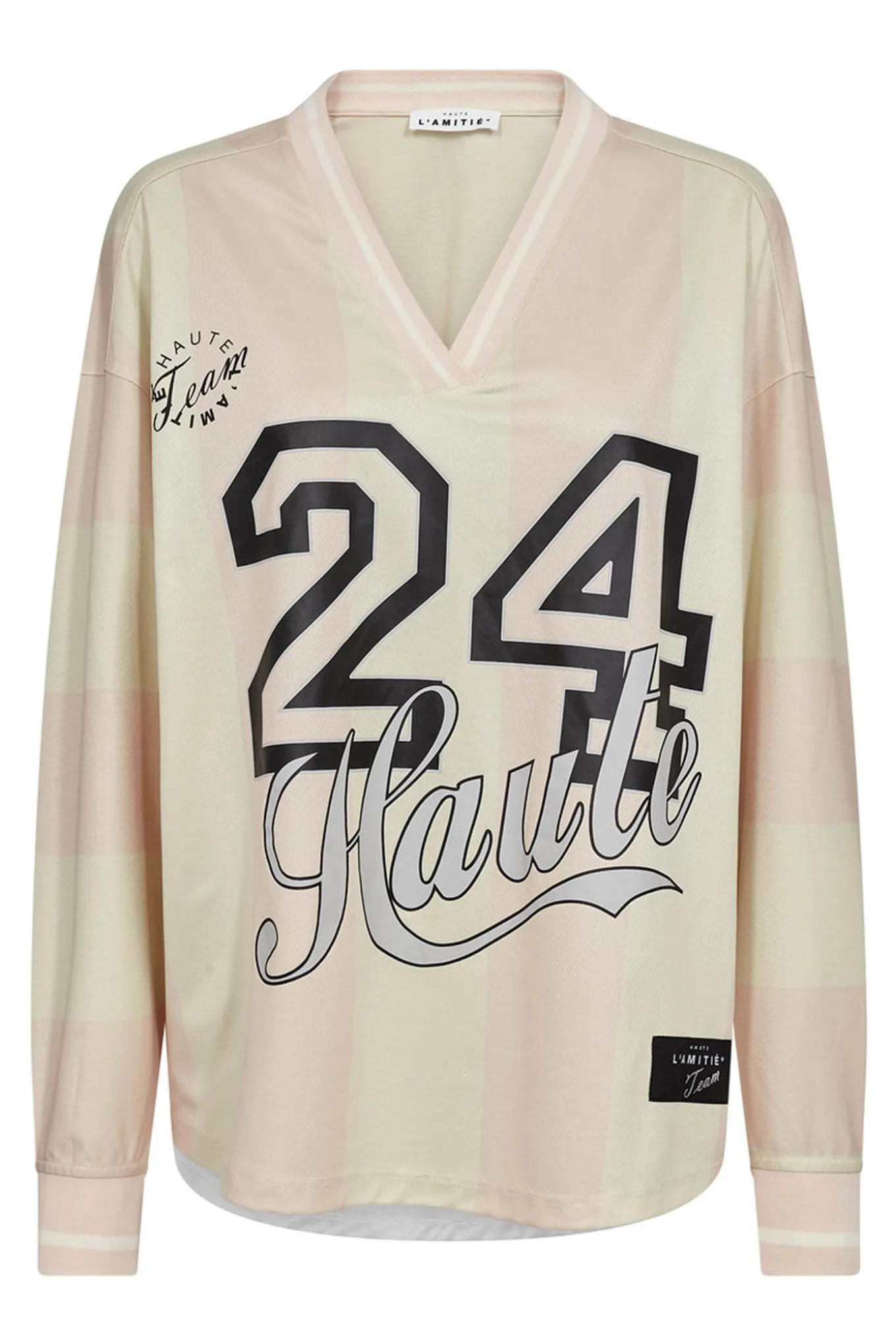 Haute 24 Stripe Blouse Iced Rose/ Pearl HL10419