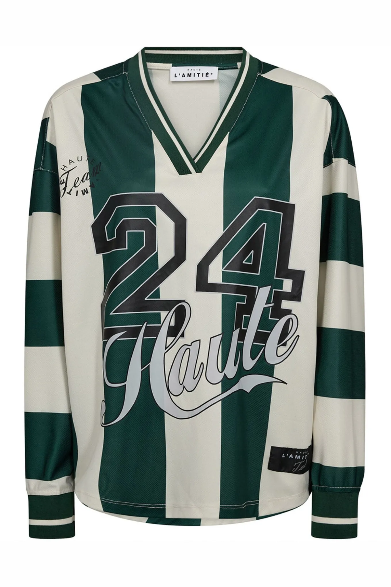Haute 24 Stripe Blouse Sporty Green/ Pearl HL10419