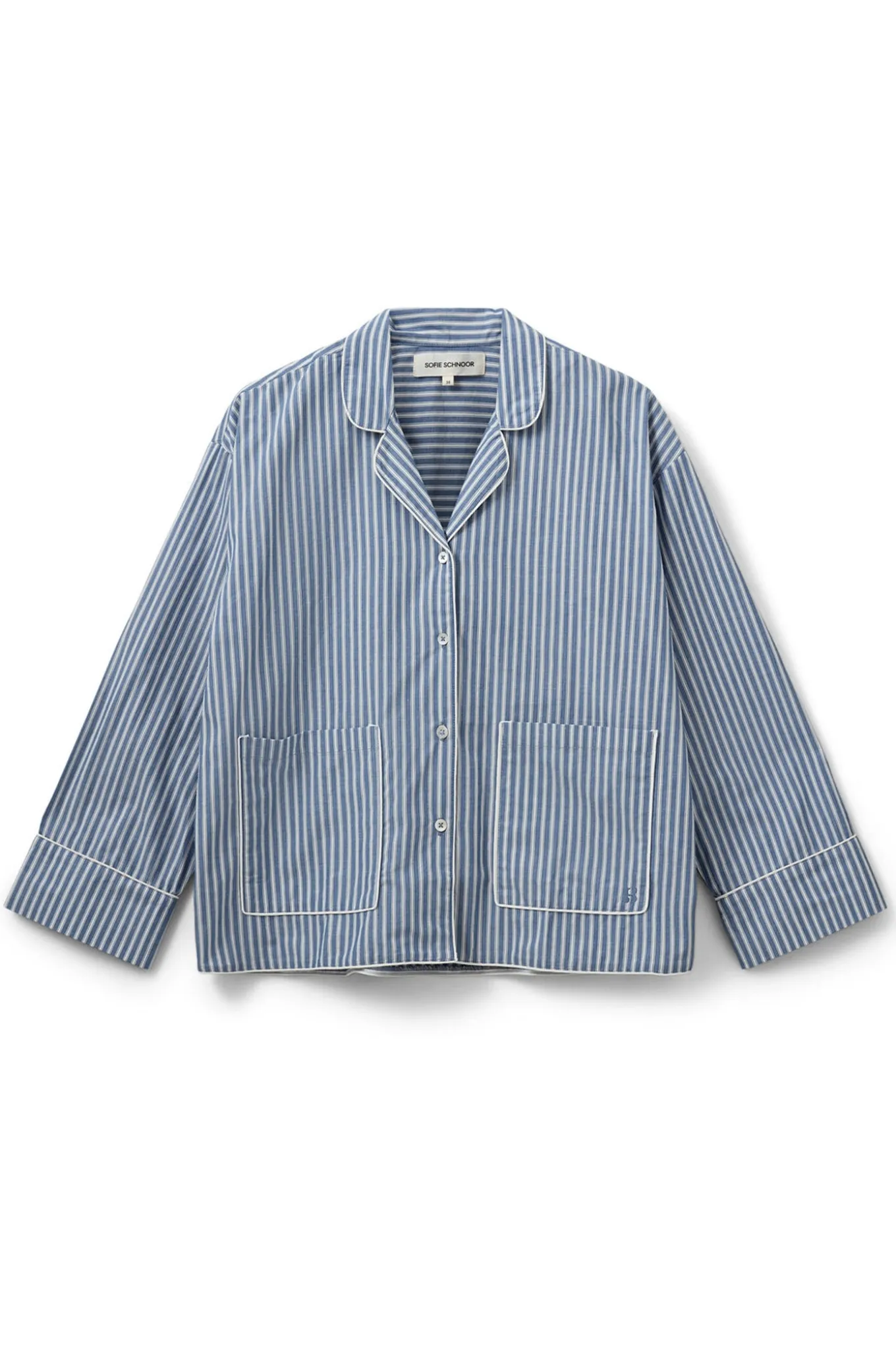 IMANASW SHIRT 5092 Blue striped SNOS586