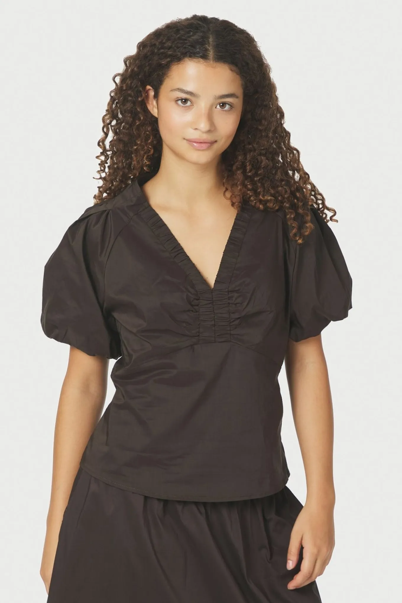 Irina Poplin Chocolate Brown 162219