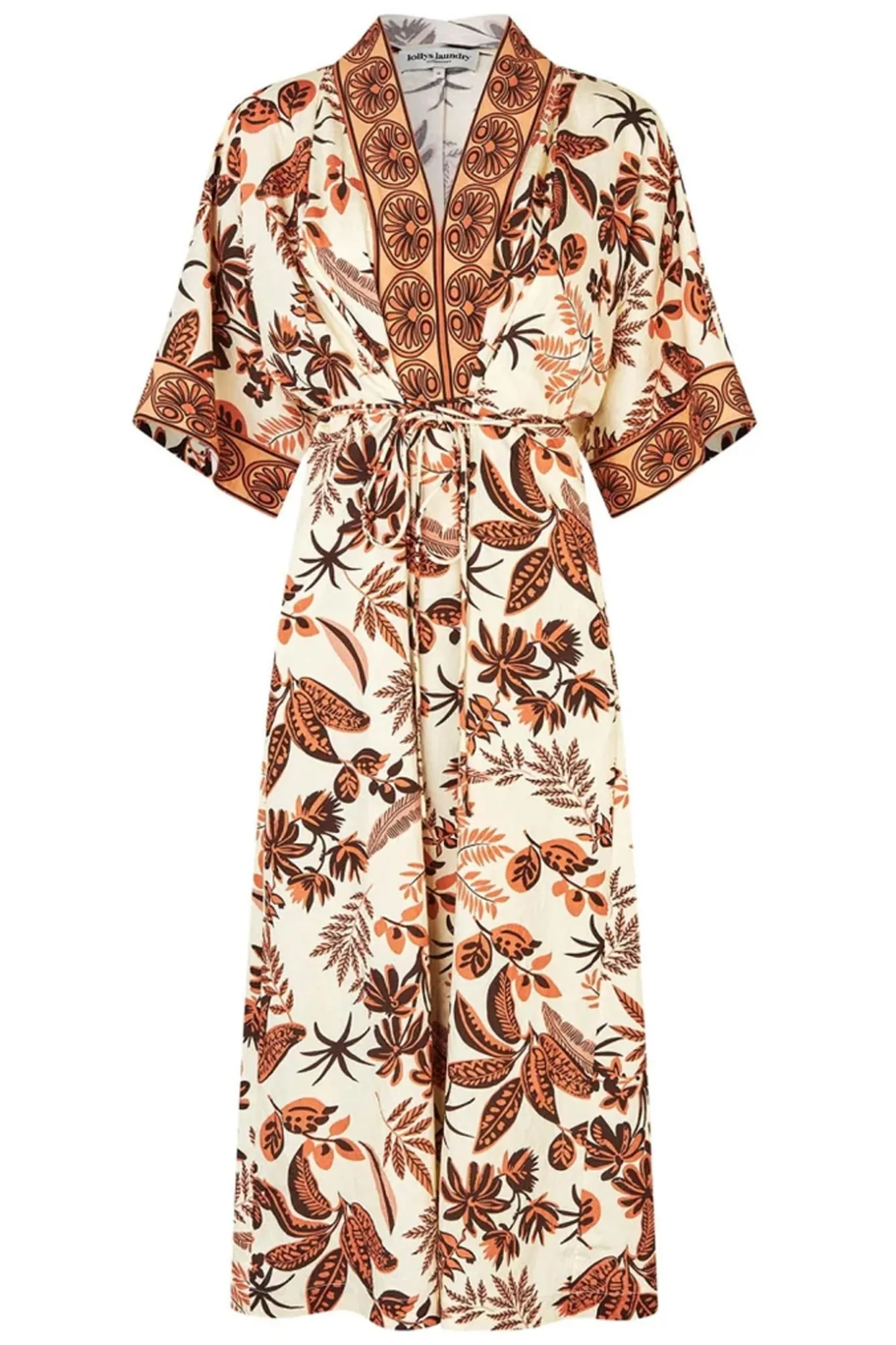 Jemimall Maxi Dress 3/4 Creme 261103004