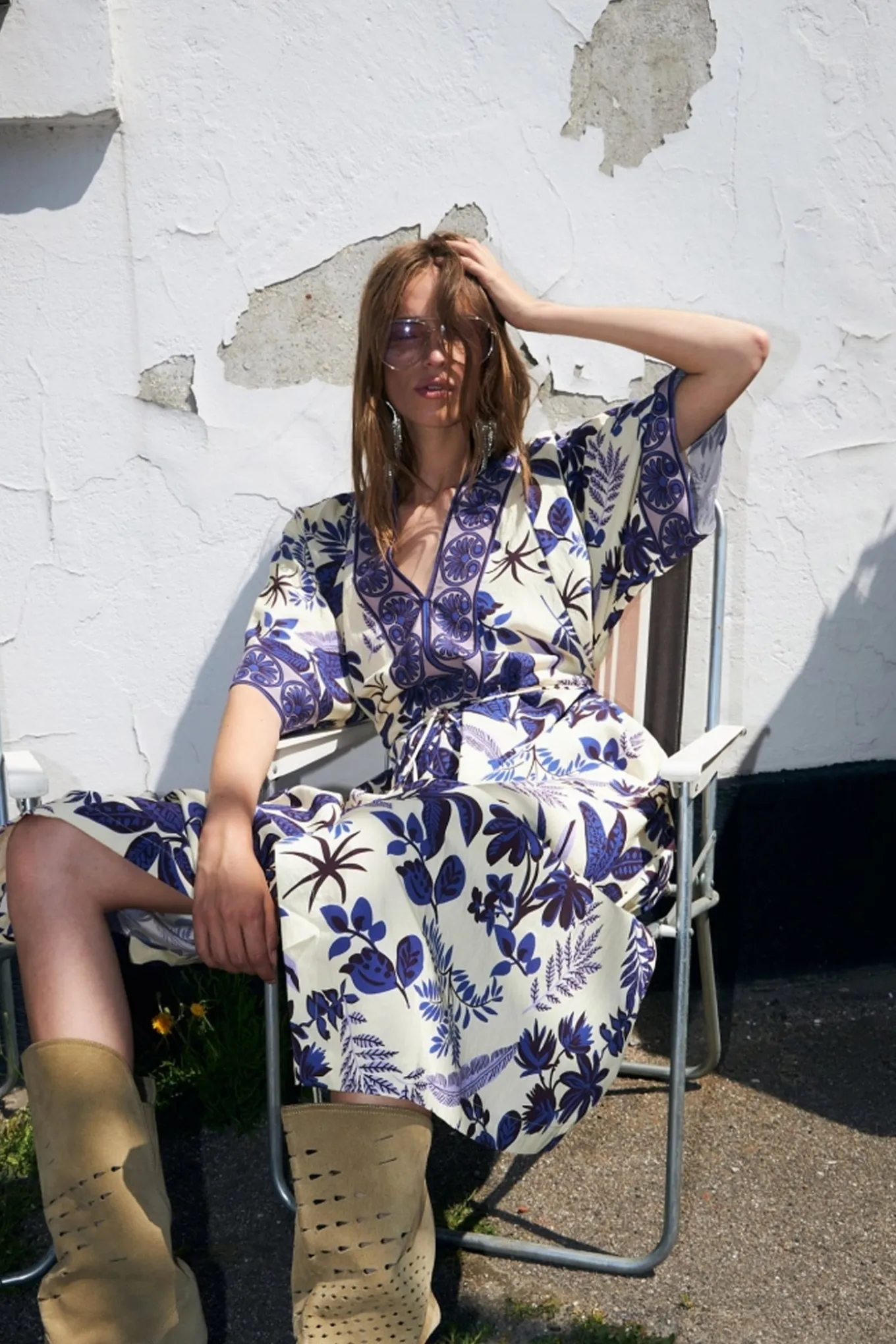 Jemimall Maxi Dress 3/4 74 Flower Print 261103004
