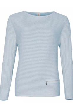 5353 Jumper w. zipper effect Pale Blue