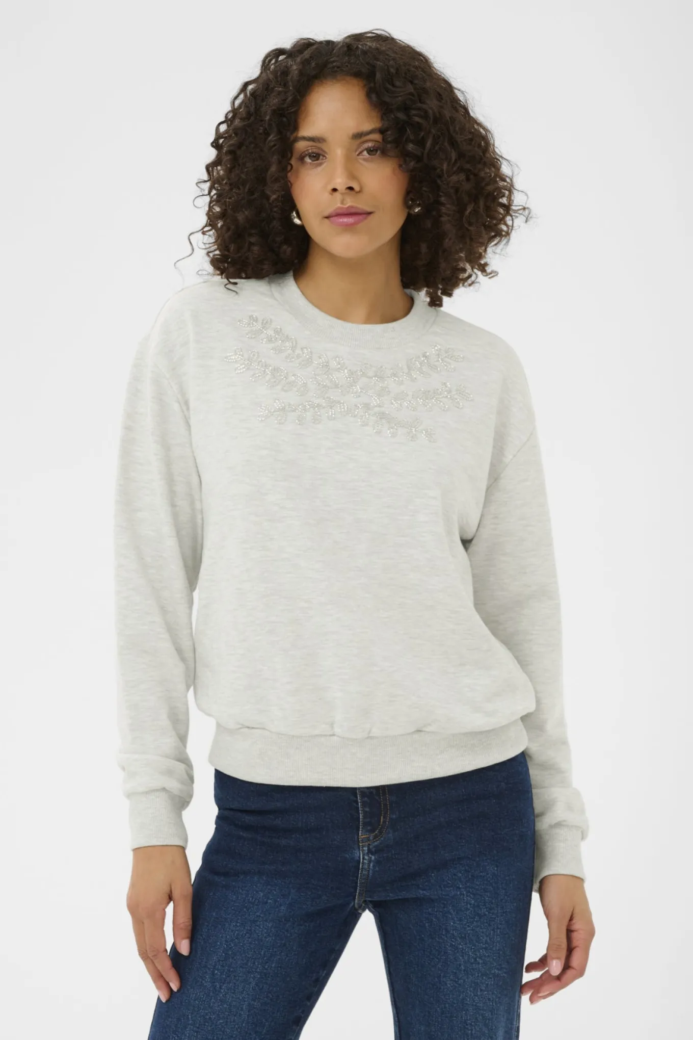 KAdaniela Sweatshirt Light Grey Melange 100126 10511169