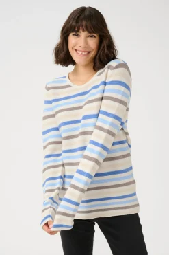 KAlinka Pullover Blue/Nature/Chalk Stripe