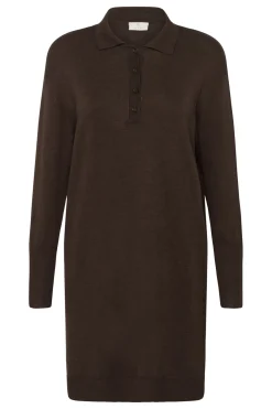 KAlizza Polo Knit Dress Chocolate Brown Melange 10510688