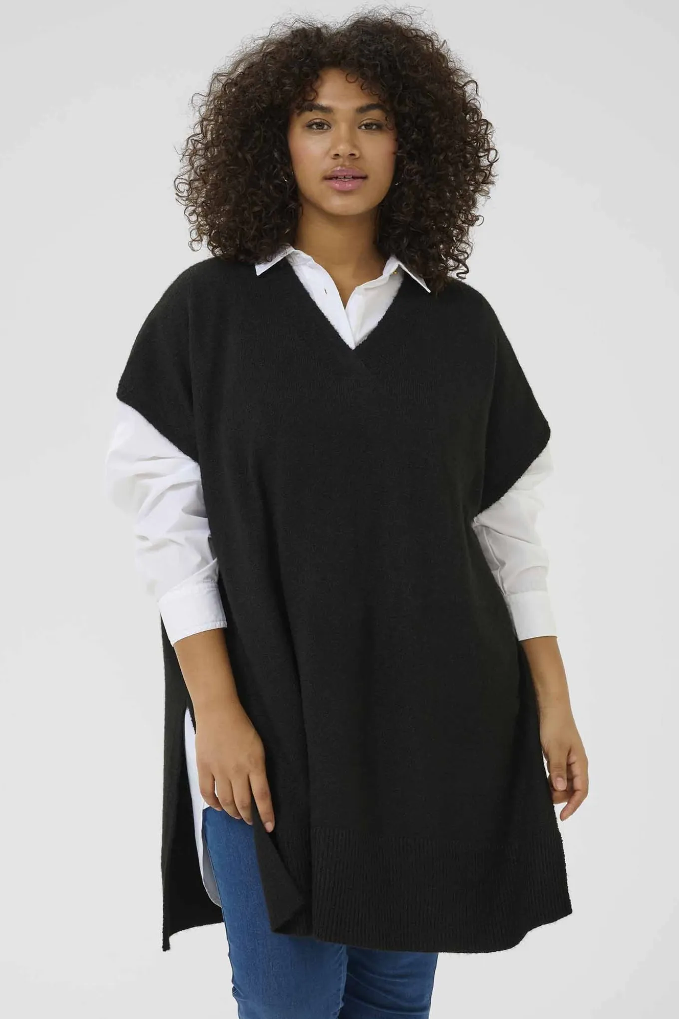 KCannett Knit Poncho Black deep 10582738
