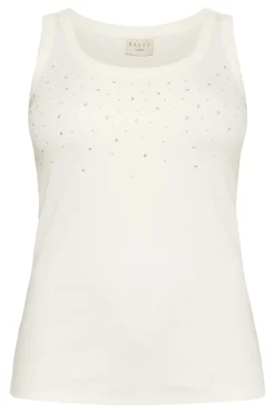 KCcarina Rhinestone Tank Top Chalk