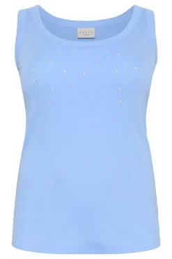 KCcarina Rhinestone Tank Top Vista Blue