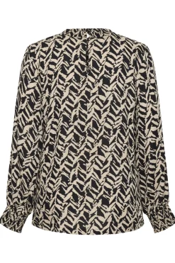 KCdena Blouse Black/Feather Grey Lines 10583990