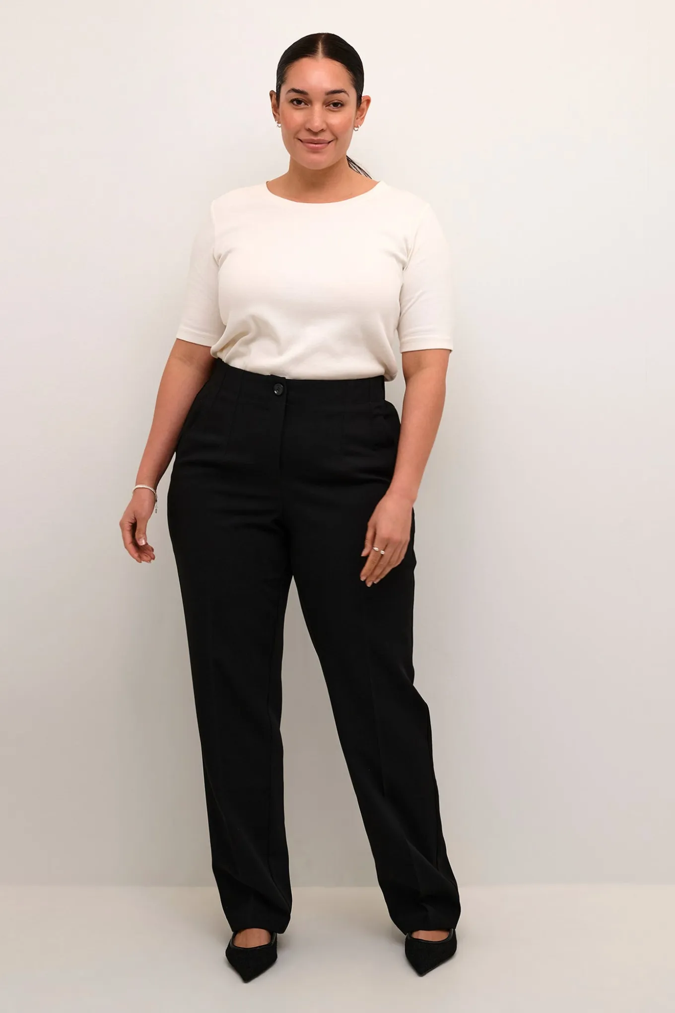 KCelia Straight Pants Black deep 10582909